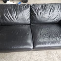 Leather Sleeper Couch 