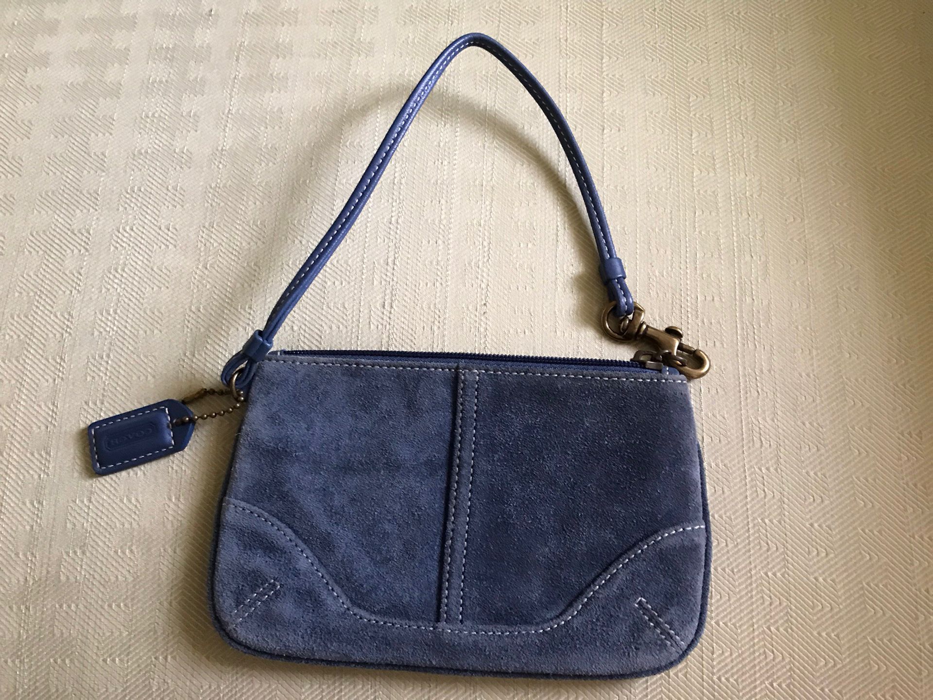Suede COACH Wristlet