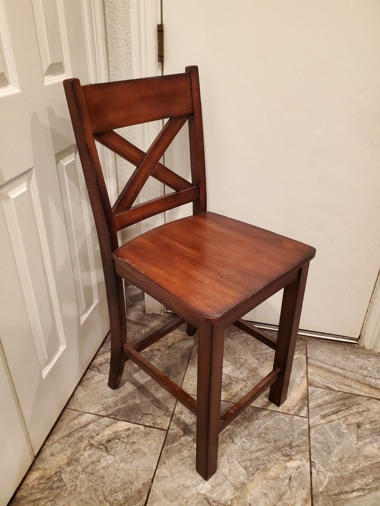 Barnhouse Acme Tartys Wooden Counter Height Chair in Cherry