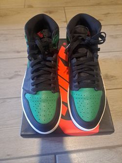 Nike, Air Jordan 1 High, Pine Green 2.0, Jordans, Jordan's, Green, 10.5, Shoes, Mens,