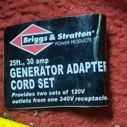 Briggs N Stratton 25ft Generator Adapter Cord Set