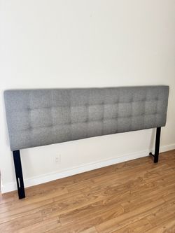 Gray Tufted Headboard - King