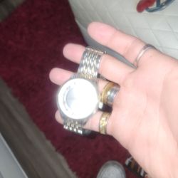 Silver And Gold Watch