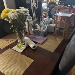 Dinning set and black cabinet