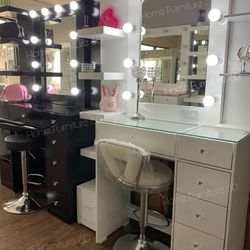 Vanity Set Hollywood Mirror LED Lights Makeup Table✨New for Mother’s Day