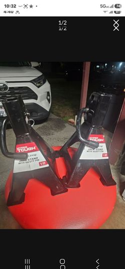 Hyper Tough Jack Stands with Safety Pin – Pair