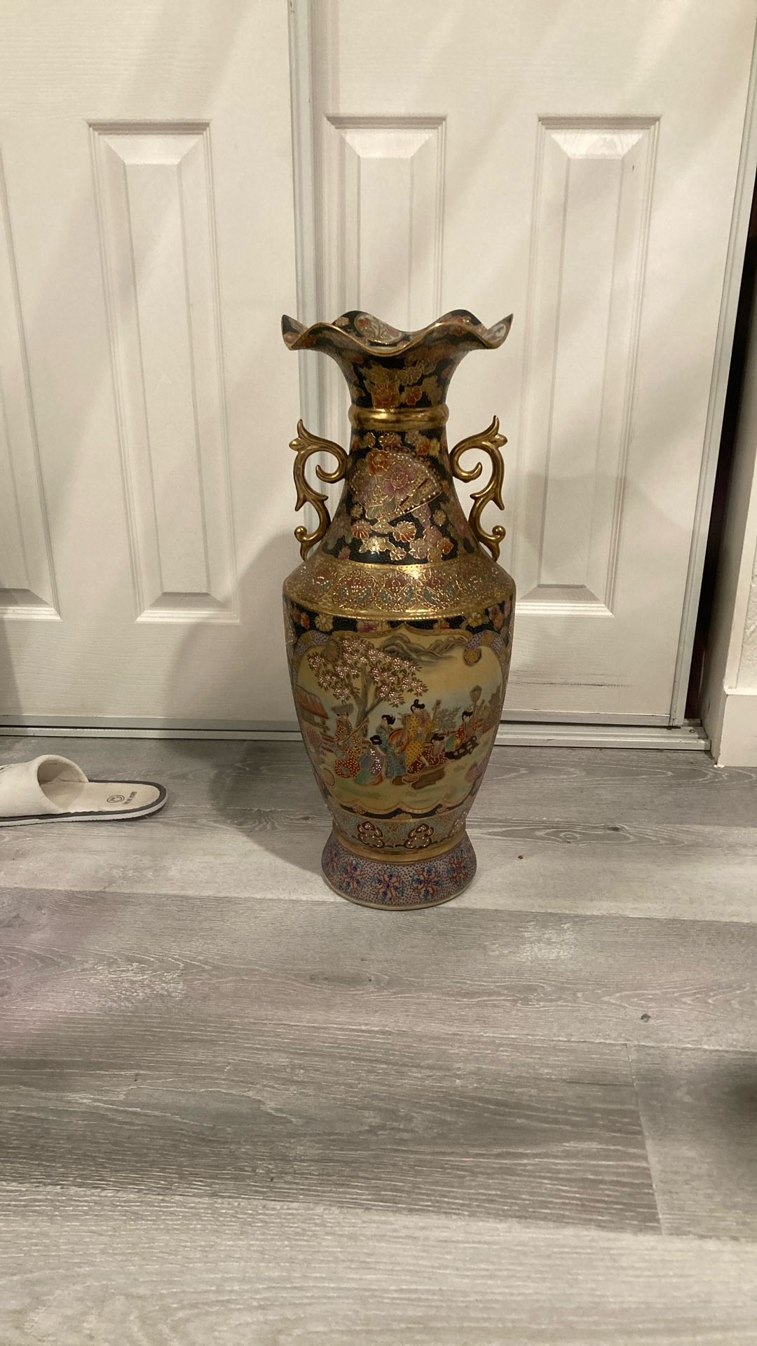 Japanese Satsuma 24” Vase