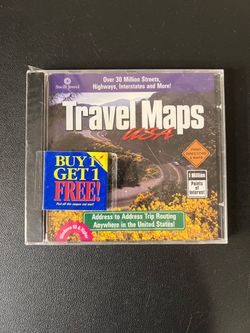 Travel Maps USA Windows 95 & Higher PC CD ROM Trip Planner USA New Sealed