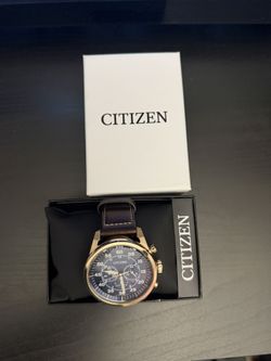 Citizen Eco-Drive Avion Leather Chronograph Watch