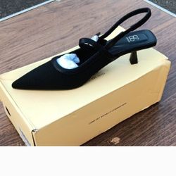 Black Sling Back heels 