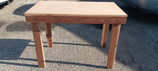 Homemade wood table