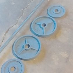 Olympic Bar And Weights Plus Pull Bars