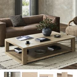 Stunning NEW Bleached Oak HUGE Coffee Table