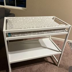 White Wooden Changing Table