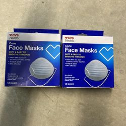 20 CVS Health Masks (2 Boxes Of 10 Cone Face Mask)
