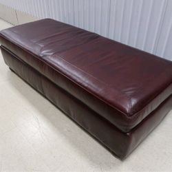 Stickley Long Leather Cocktail Ottoman 