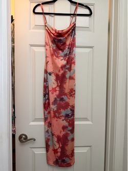 SHEIN Tie Dye Cowl Neck Midi Dress Women’s Small