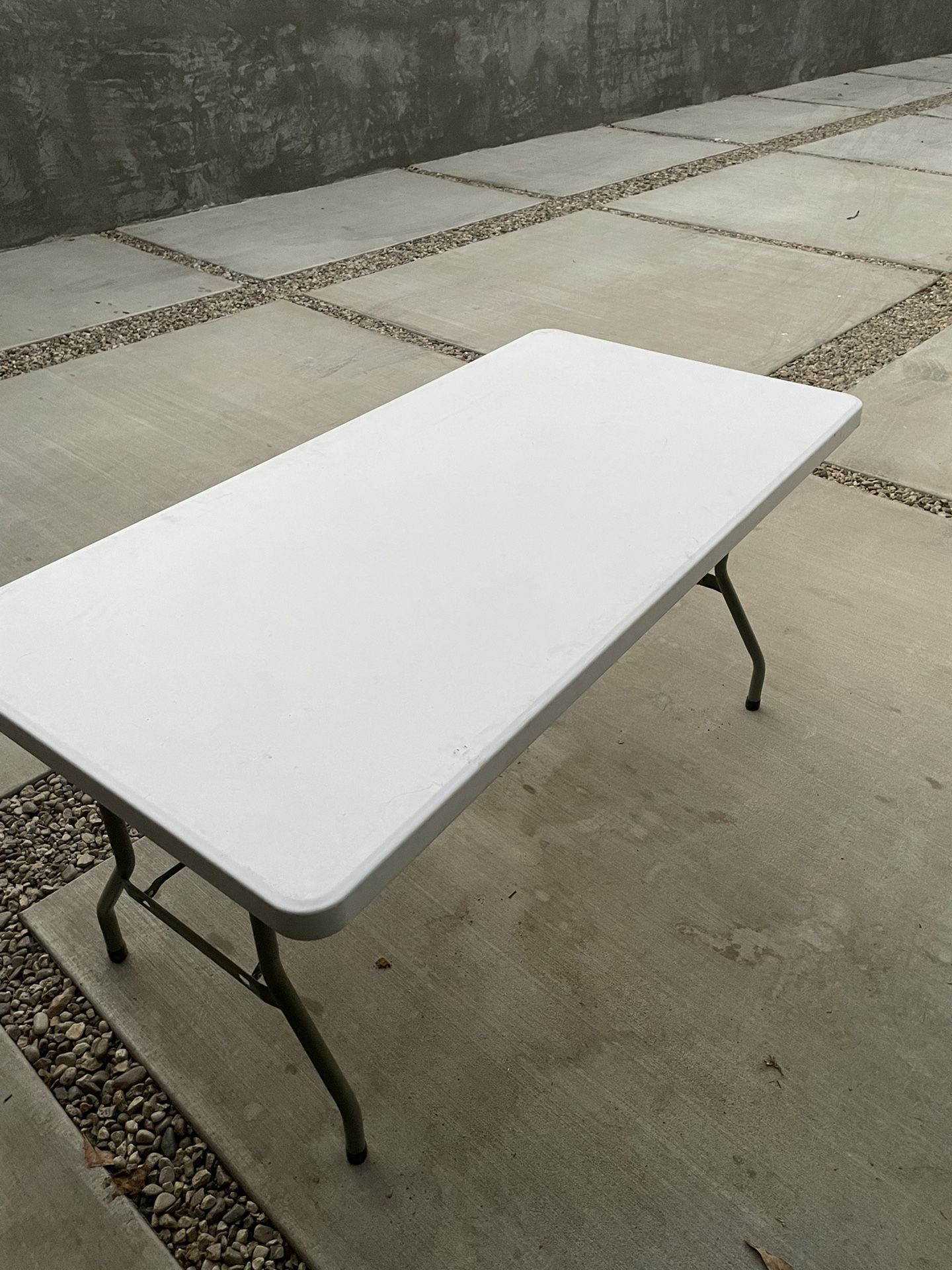 White Plastic Folding Table 30x60