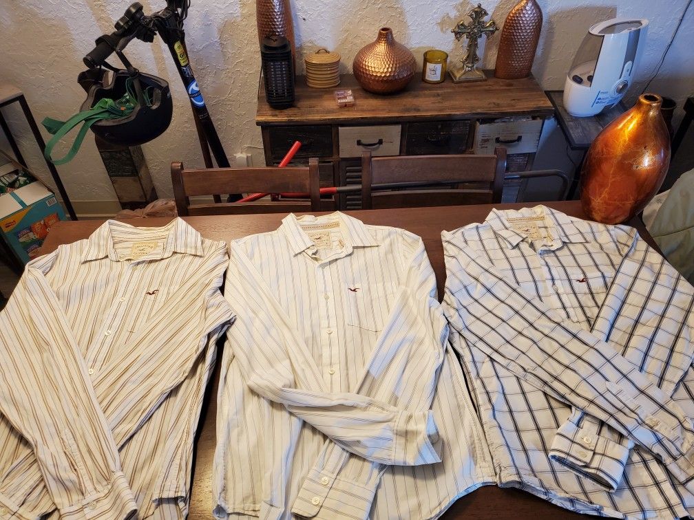 X3 Large Hollister Men's Dress Shirts