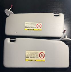 OEM BMW E39 Sun Visors Gray Illuminated Pair 1(contact info removed) 525i 528i 530i 540i M5