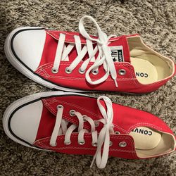 red converse shoes mens size 7.5 and womens 9.5