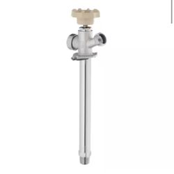 Everbilt 3/4 in. MIP or 1/2 in. FIP x 3/4 in. MHT, 12 in. Long Brass Anti-Siphon Frost Free Sillcock Valve @N3-35