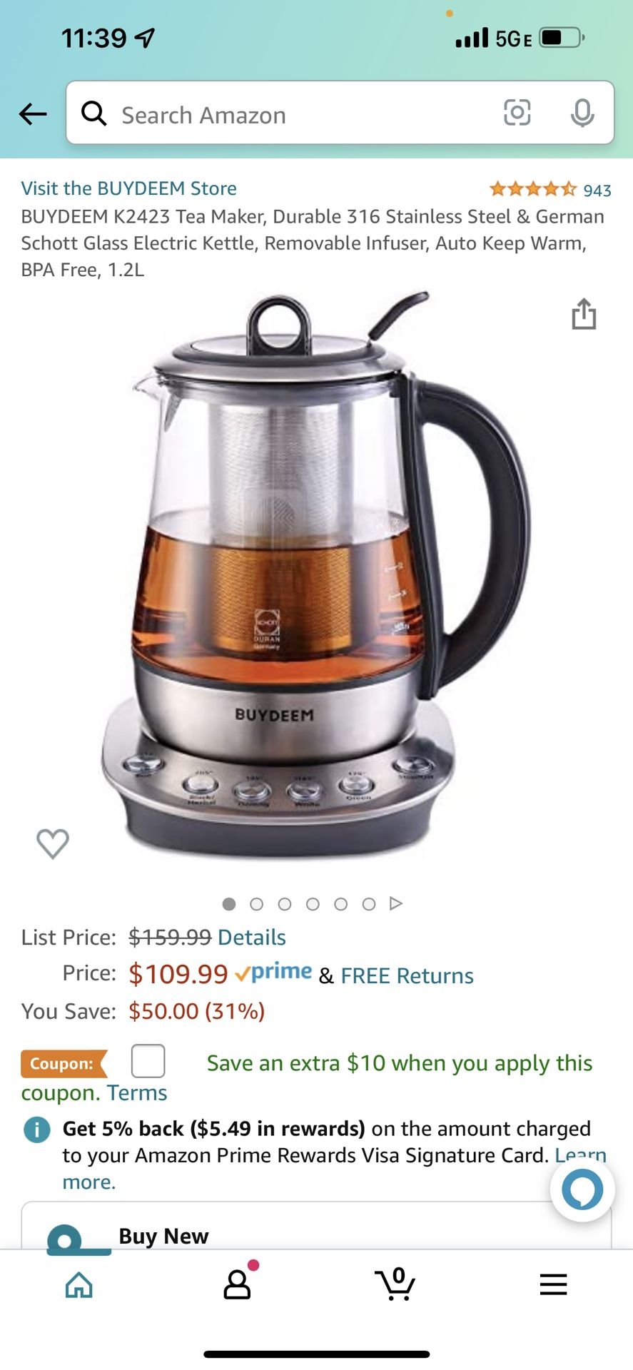 Buydeem Electric Kettle