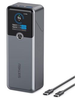 SIXTHGU Laptop Power Bank, 3-Port 20,000mAh Portable Charger with 140W, PD 3.1 Fast Charging, Flight-Approved for Travel, PowerTower, for MacBook, iPh
