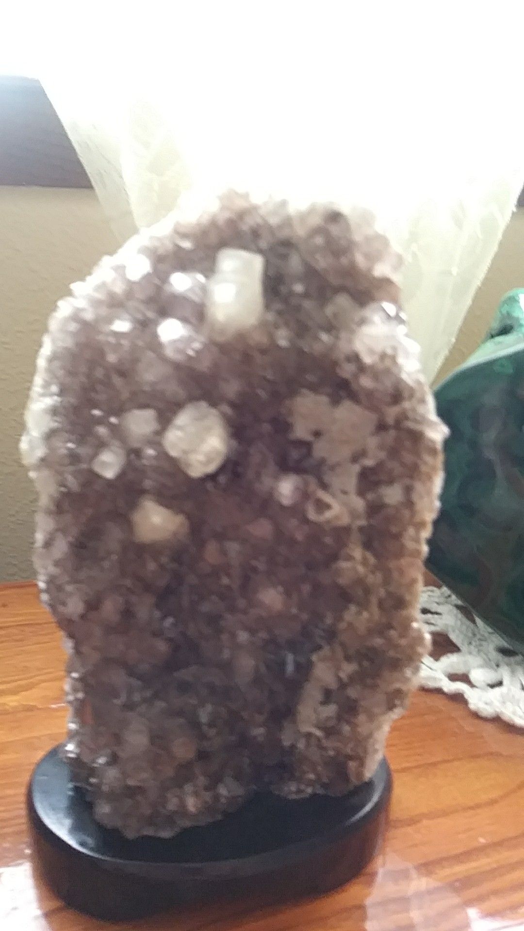 Amethyst with calcite