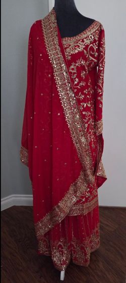 Indian Pakistani Tradition Designer Shalwar Kameez Embroidery Georgette 