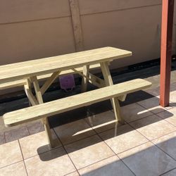 wooden table with chair