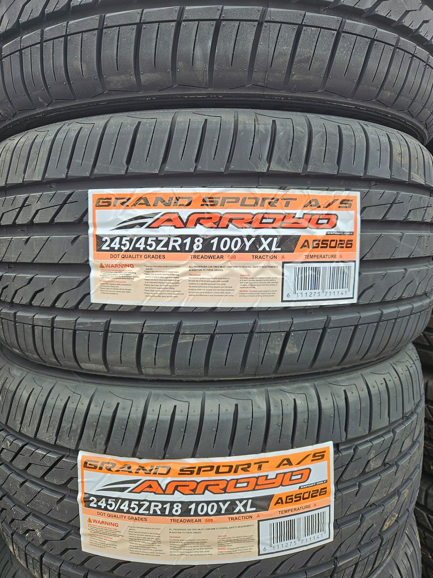 245-45-18 !!! ARROYO SPORT A/S !!! $330 LAS 4 LLANTAS MONTADAS Y BALANCEO INCLUIDO ๐