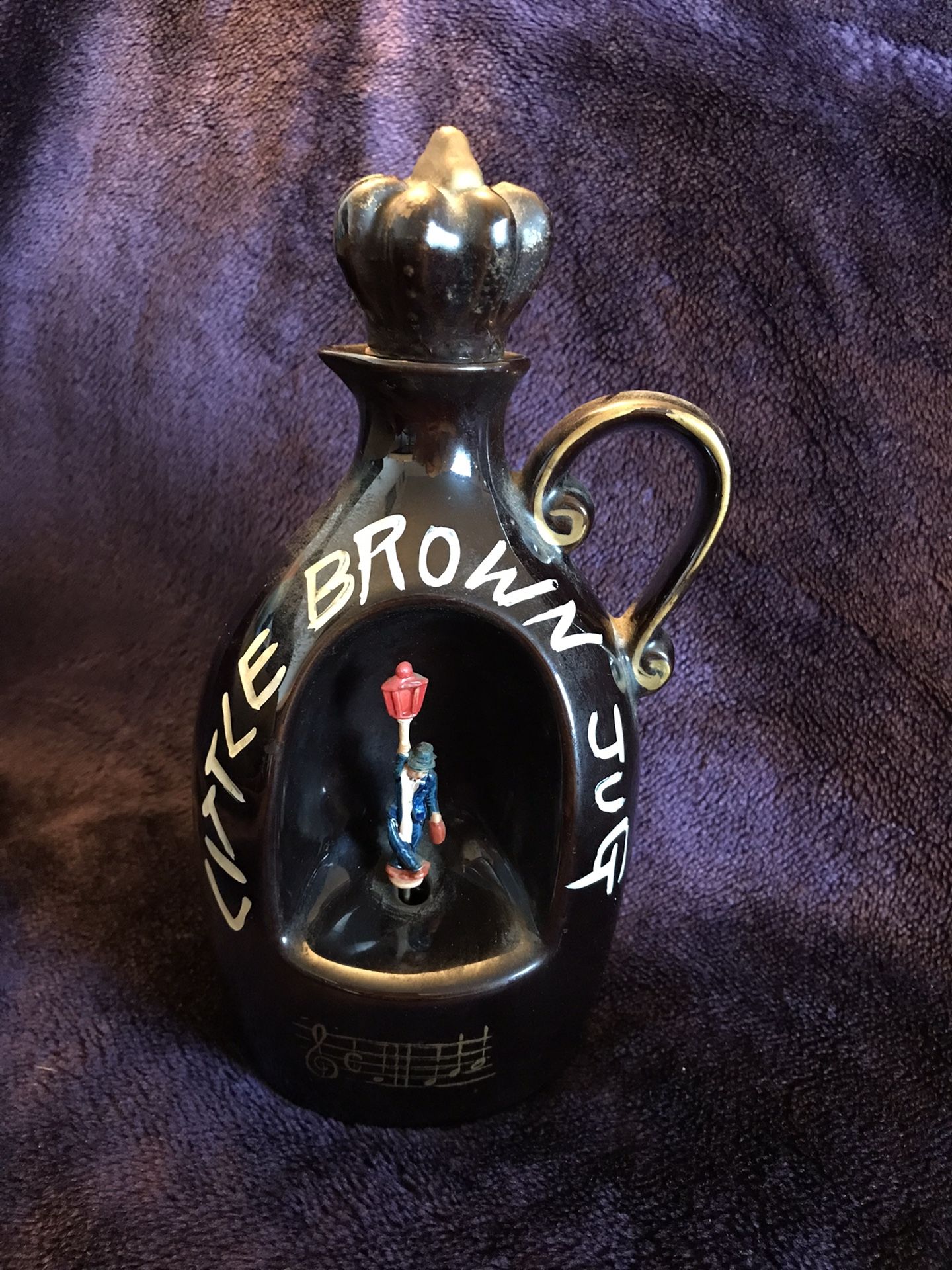Vintage Little Brown Jug Musical Jug - Works