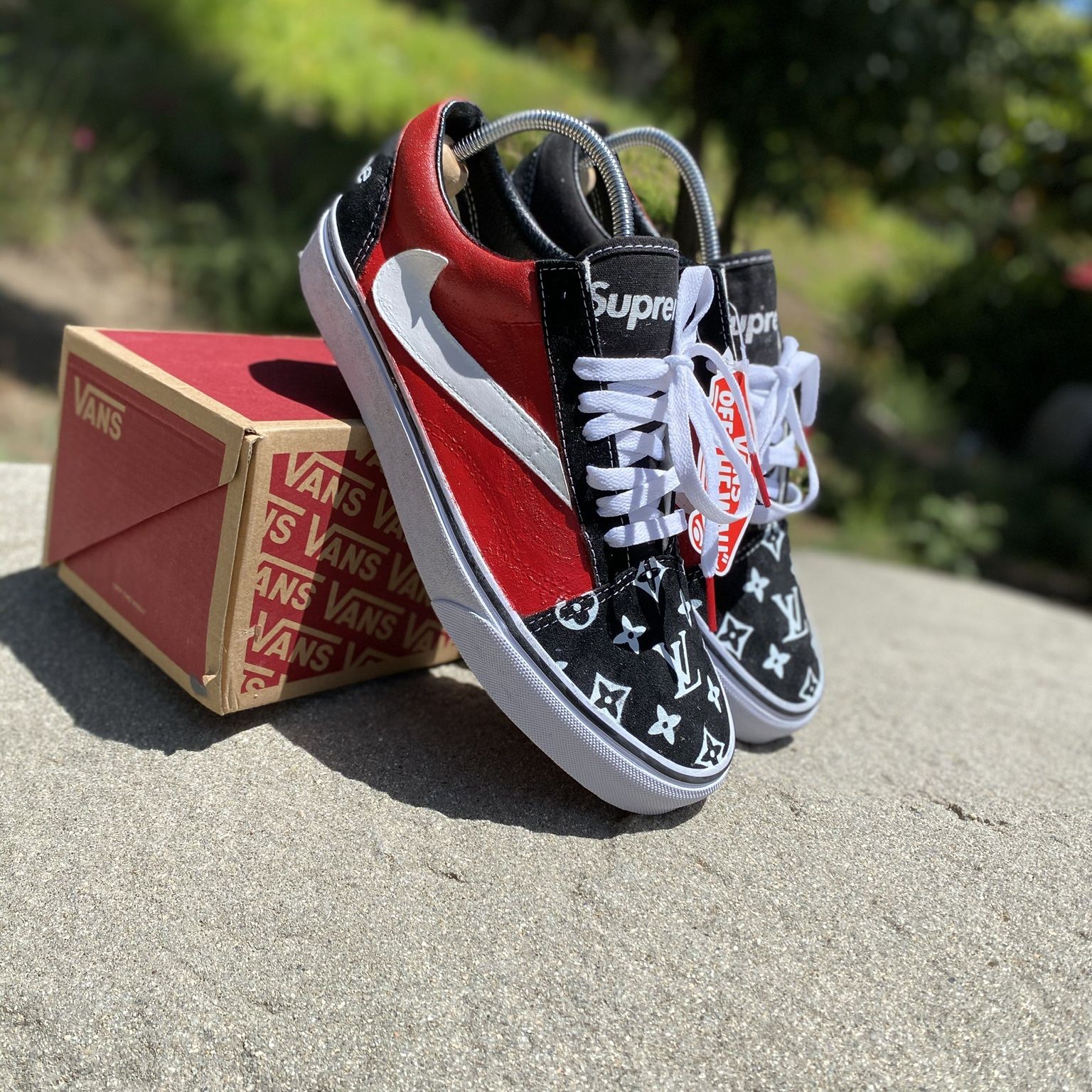 Checkered Vans Old Skool Louis Vuitton Vans Sneakers Custom Vans
