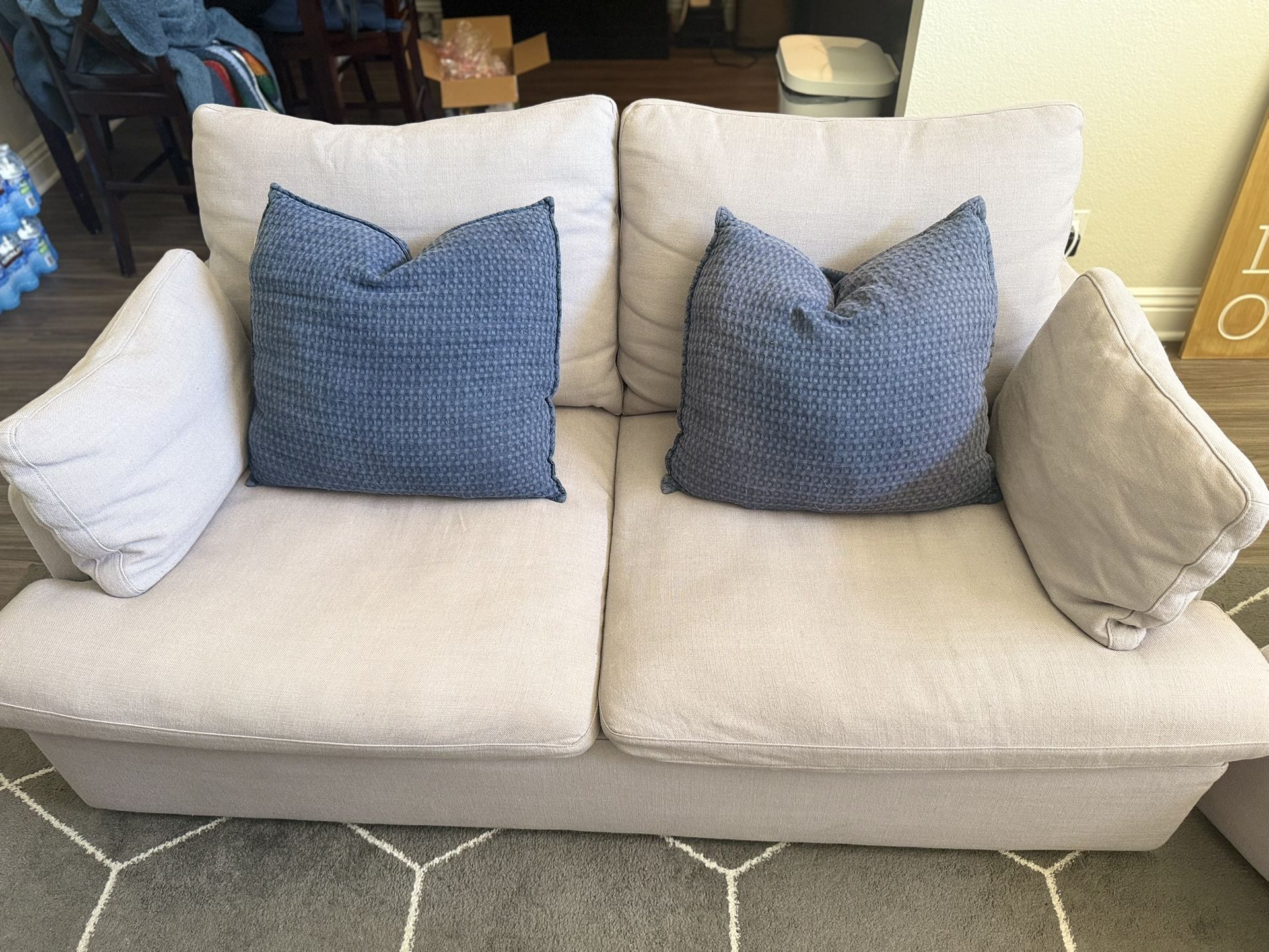 Ashley XL Love Seat and chair And Ottoman