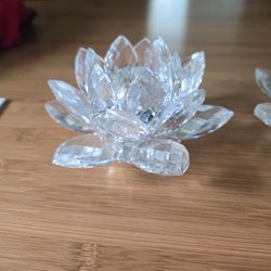 2 SWAROVSKI  CANDLE HOLDERS