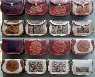 Leather bags .