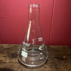 Brand New Labvida 500ml Erlenmeyer Flask - No Cap/Stopper - (3 Available)