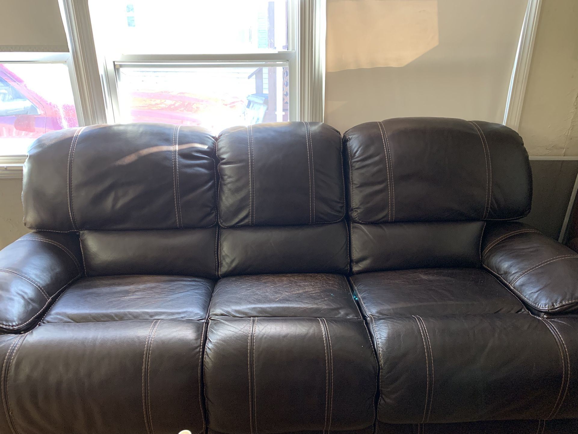 Free Leather Couch and Chair 