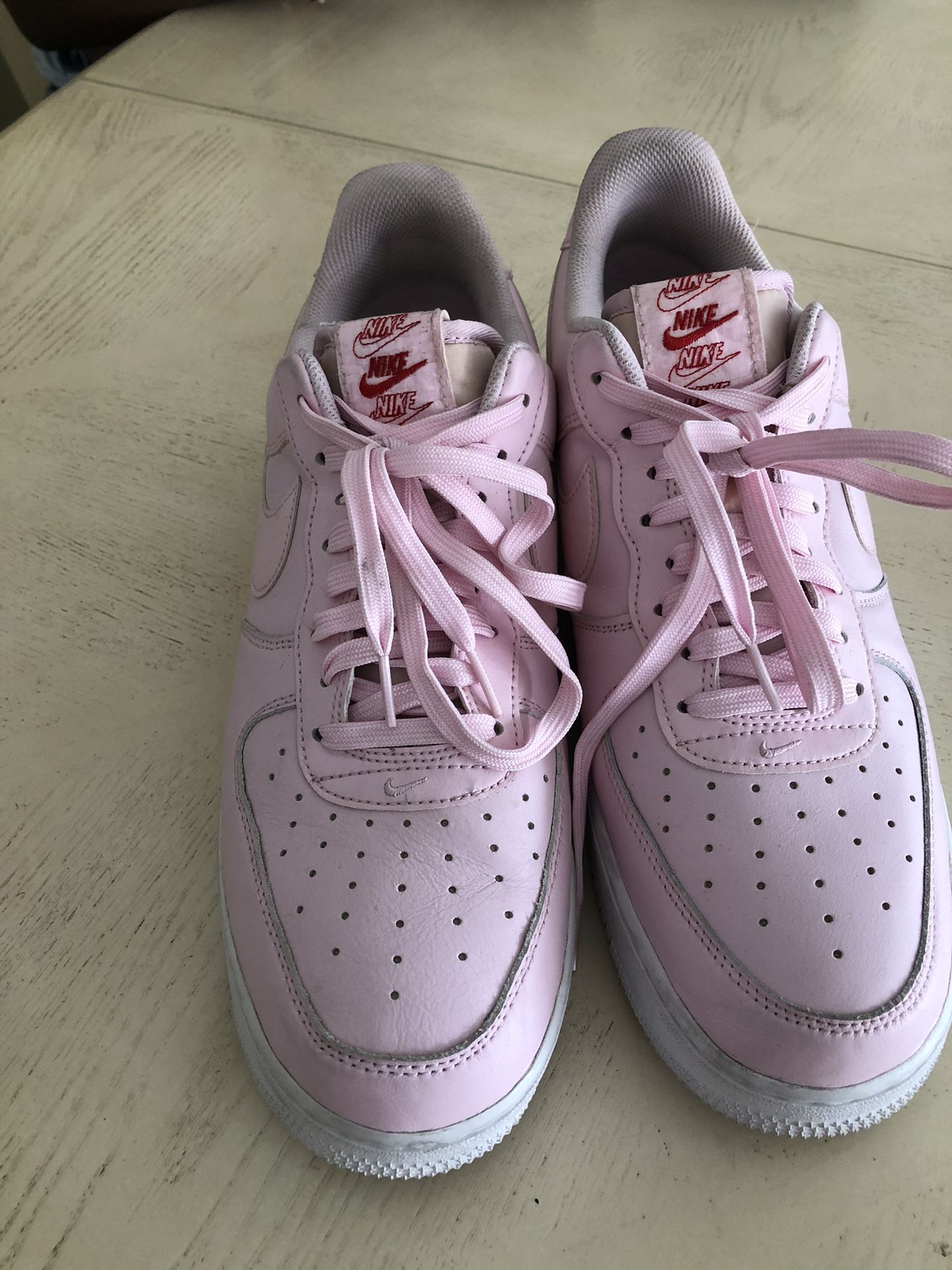 Pink Nike Air Force 1s