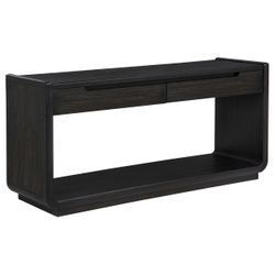 Leandro Burnished Black 2-drawer Entryway Sofa Console Table