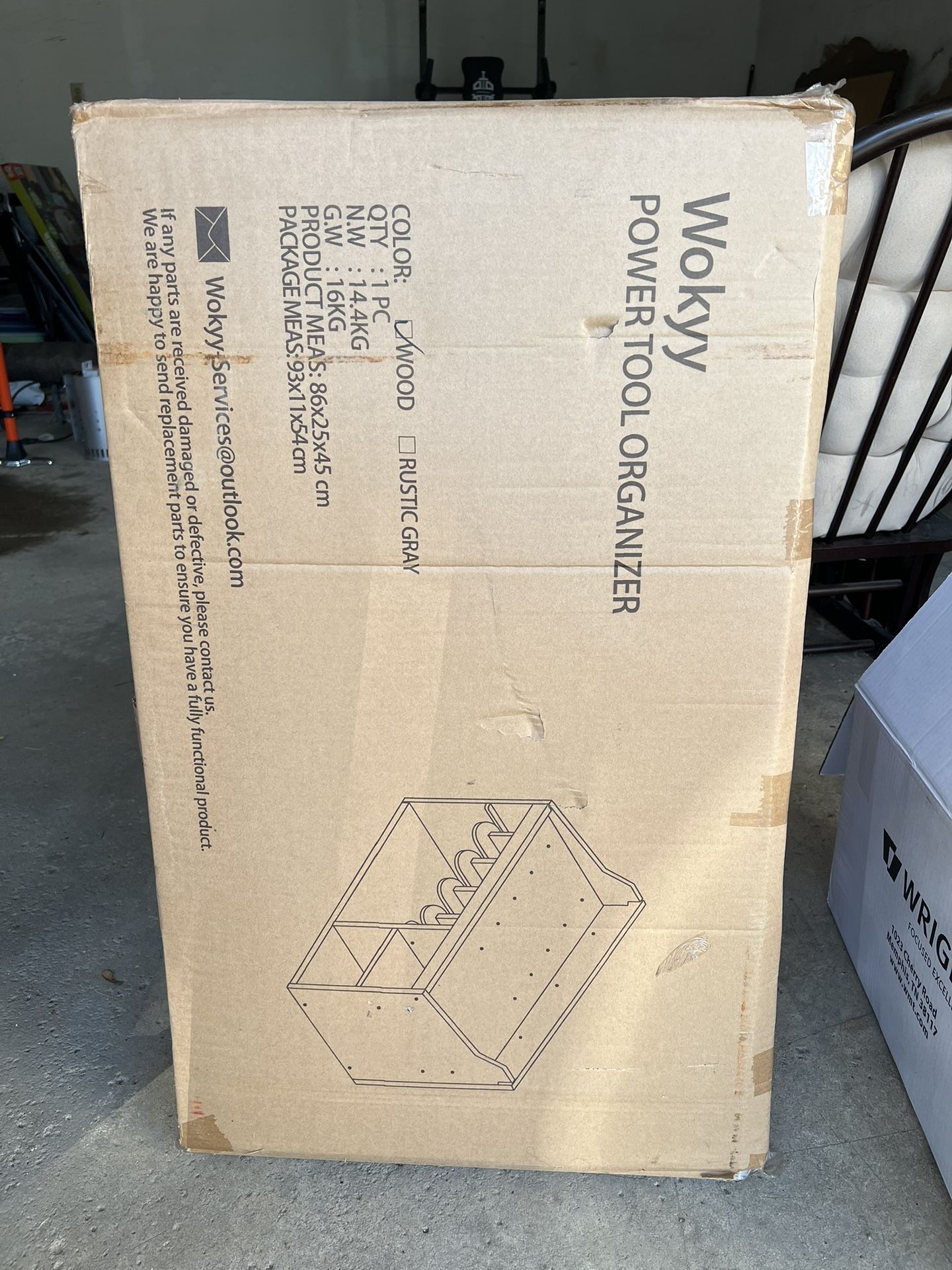 Never Opened Power Tool Organizer: Wood