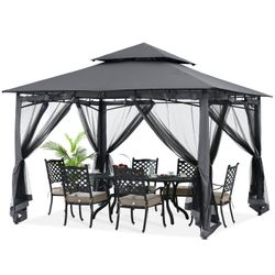 Brand New (In Box) $400+ 12ft x 10ft Steel Gazebo by ABC Canopy (grey or navy)