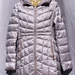 Bernardo Classic Moon Dust Packable Puffer Jacket Hooded Womens Large L