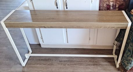 Maklaine wood top entryway / console table
