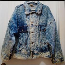 Mens Vintage 90s Recitals Rusty Acid Wash Jean Jacket Size M