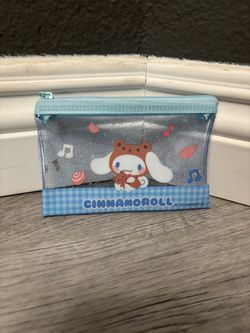 Sanrio Cinnamoroll Clear Glitter Zipper Pouch