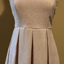 Blush w/ Gold Speckles Cocktail Dress