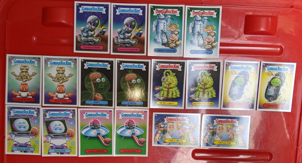 Garbage Pail Kids Cards All Pairs Lot GPK 18 Total Cards Topps
