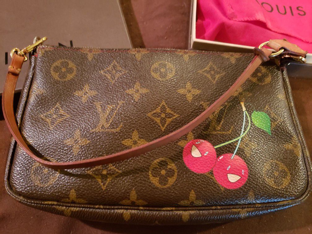 Louis Vuitton x Takashi Murakami Cherry Pochette Accessoires 12cm at  1stDibs  louis vuitton cherry pochette, louis vuitton purse with cherries, louis  vuitton pochette cherry